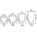 Lot tasses verre double paroi borosilicate isolantes