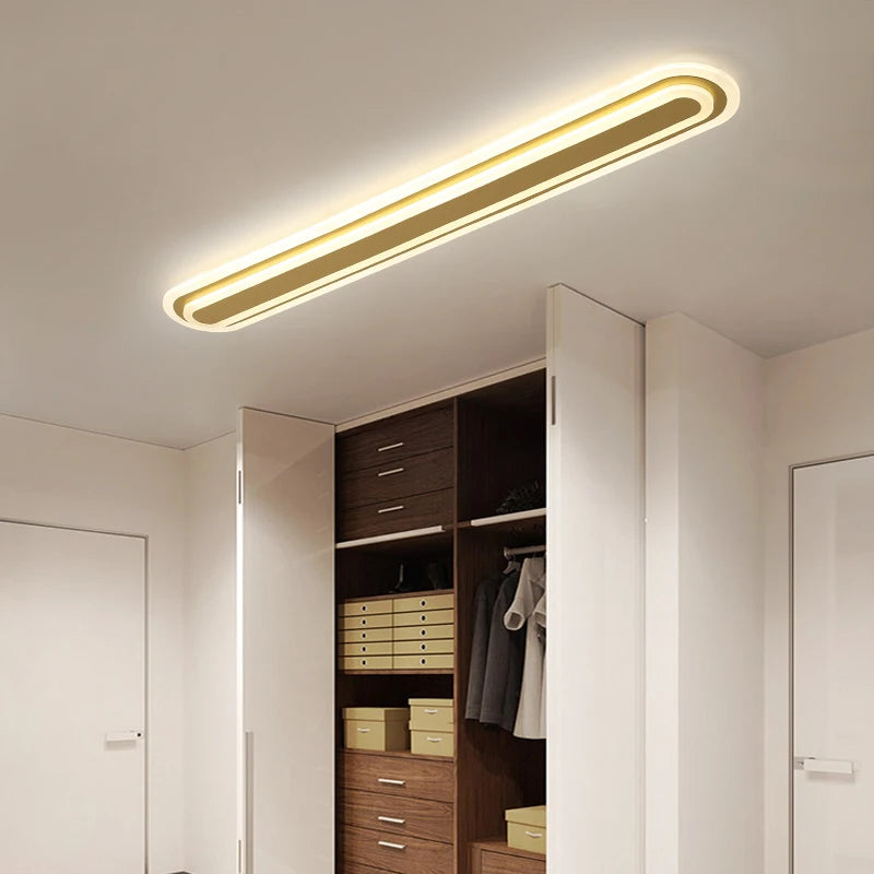 lustre moderne minimaliste nordique led décoration or balcon allée