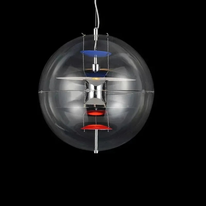 suspension moderne globe terrestre design danois en pvc - vue 3 sur 9
