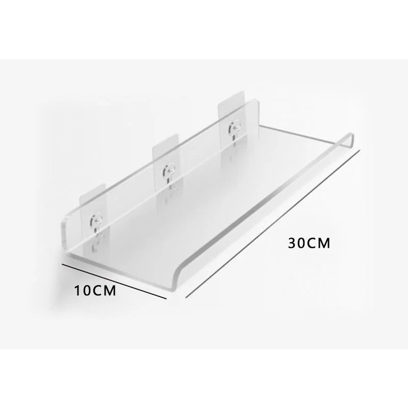 étagère murale flottante en acrylique transparent pour rangement organisé - vue 51 sur 57
