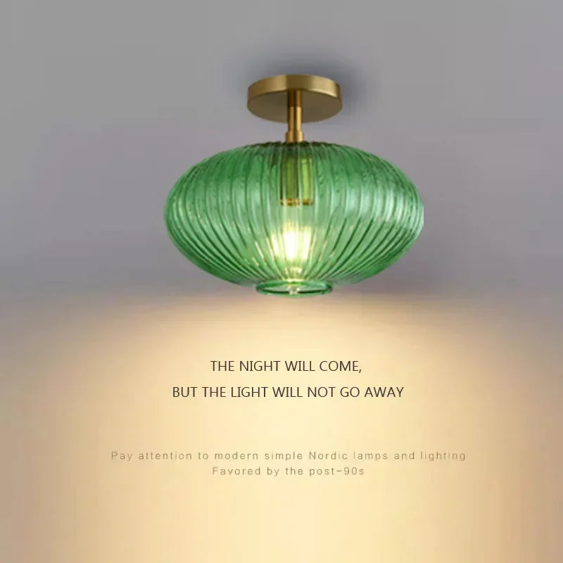 plafonnier led en verre nordique minimaliste pour intérieur