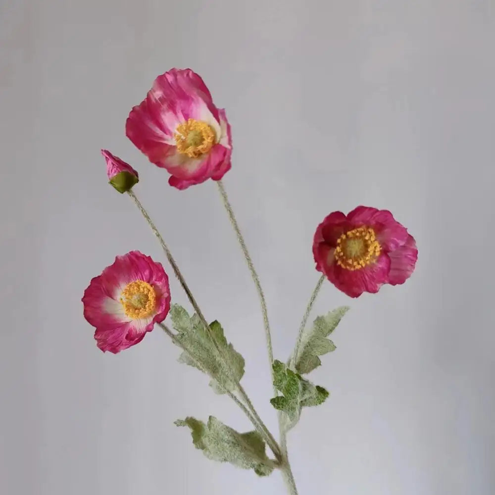 bouquet de fleurs artificielles pavot pour décoration maison jardin fête - vue 25 sur 26