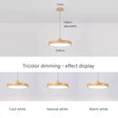 Lustre LED japonais à tête unique en rondins