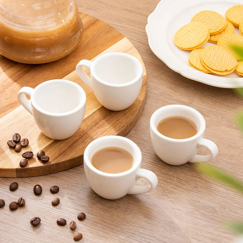 lot de 4 tasses expresso ceramique demitasse anses