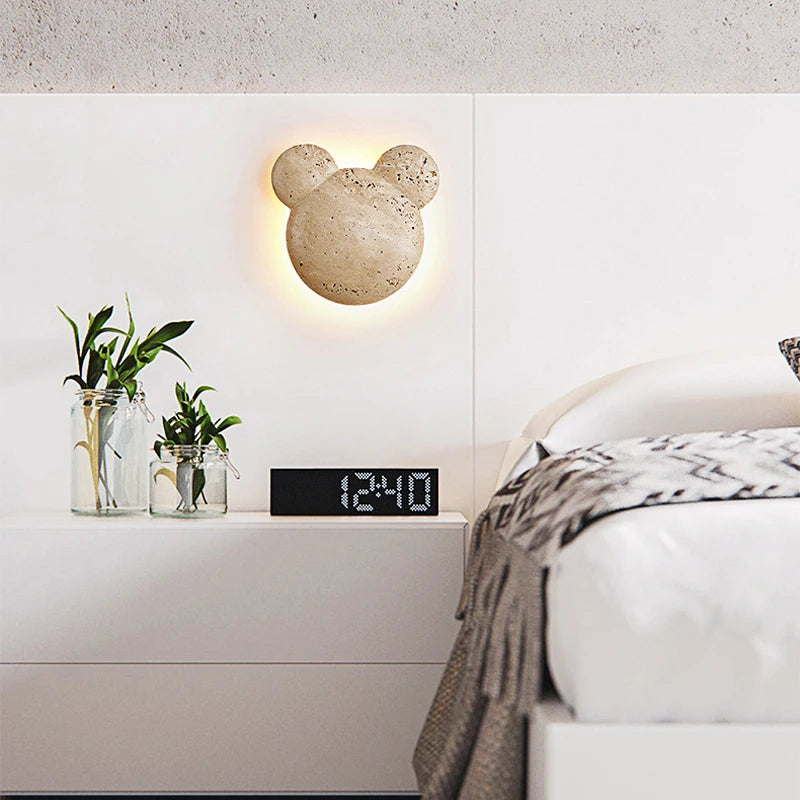 Applique murale ours créative de Style crème moderne - vue 3 sur 8
