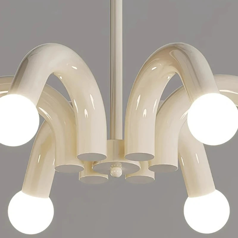 lustre métal en style art déco - vue 5 sur 8