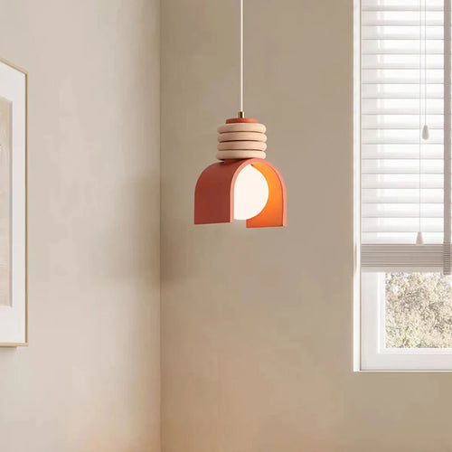 lustre led en résine 	 style avec cordon réglable
