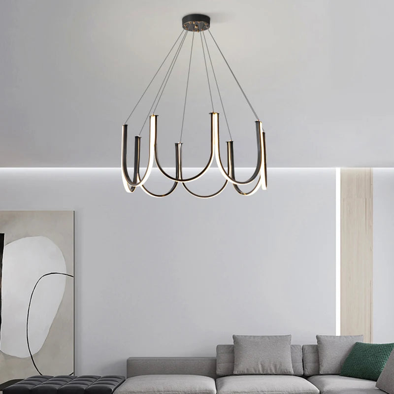 lustre led moderne créatif décoratif pour diverses utilisations - vue 3 sur 8