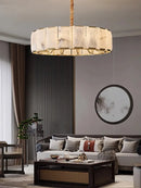 lustre rond rectangulaire en marbre naturel design élégant