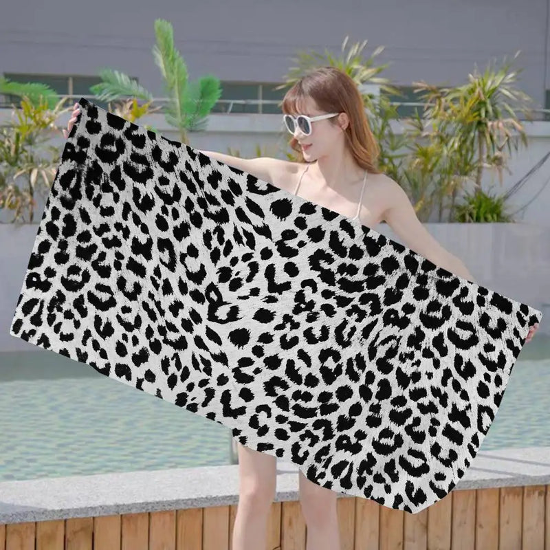 Serviette de bain microfibre motif animaux cartoon douce