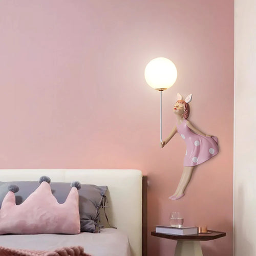 Applique murale 3d dessin animé pour fille décoration chevet