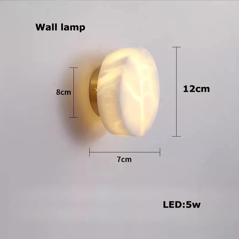 lustre en marbre acier inoxydable à led dimmable pour éclairage intérieur