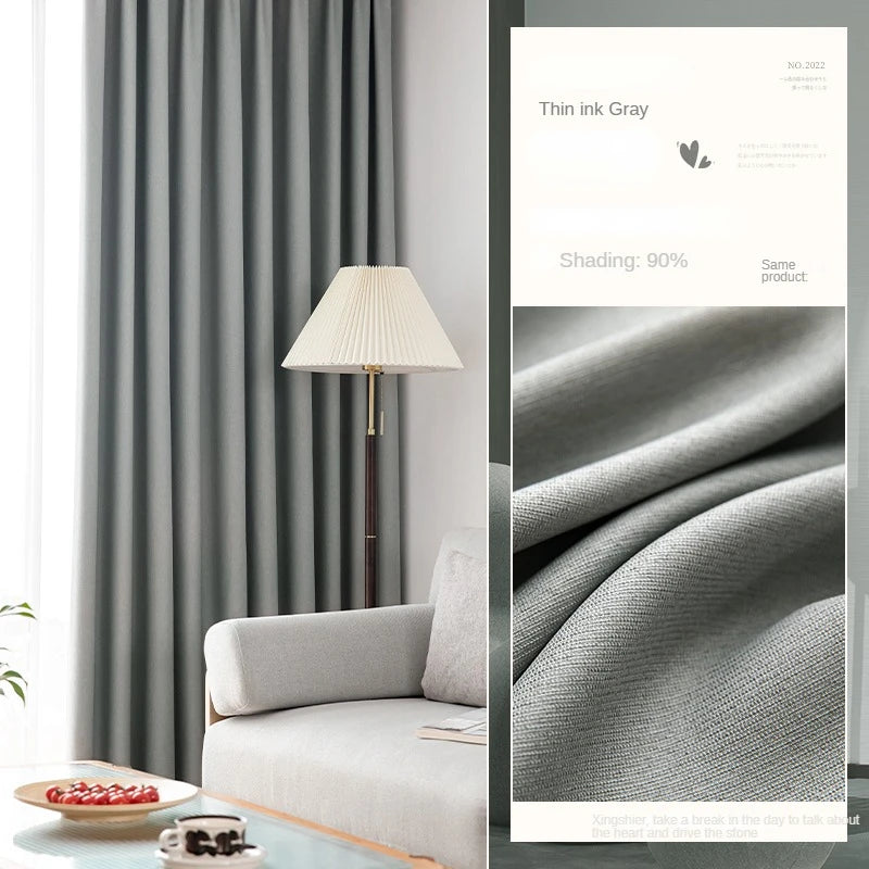 Rideau occultant plissé style moderne pour salon chambre