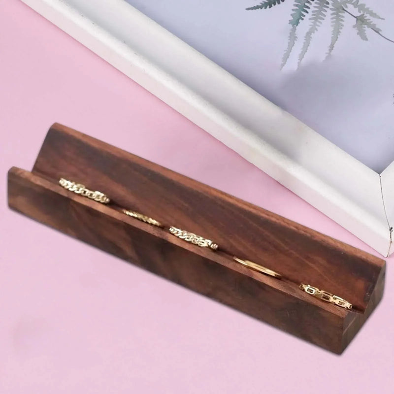 présentoir à bagues en bois vintage pour bijoux