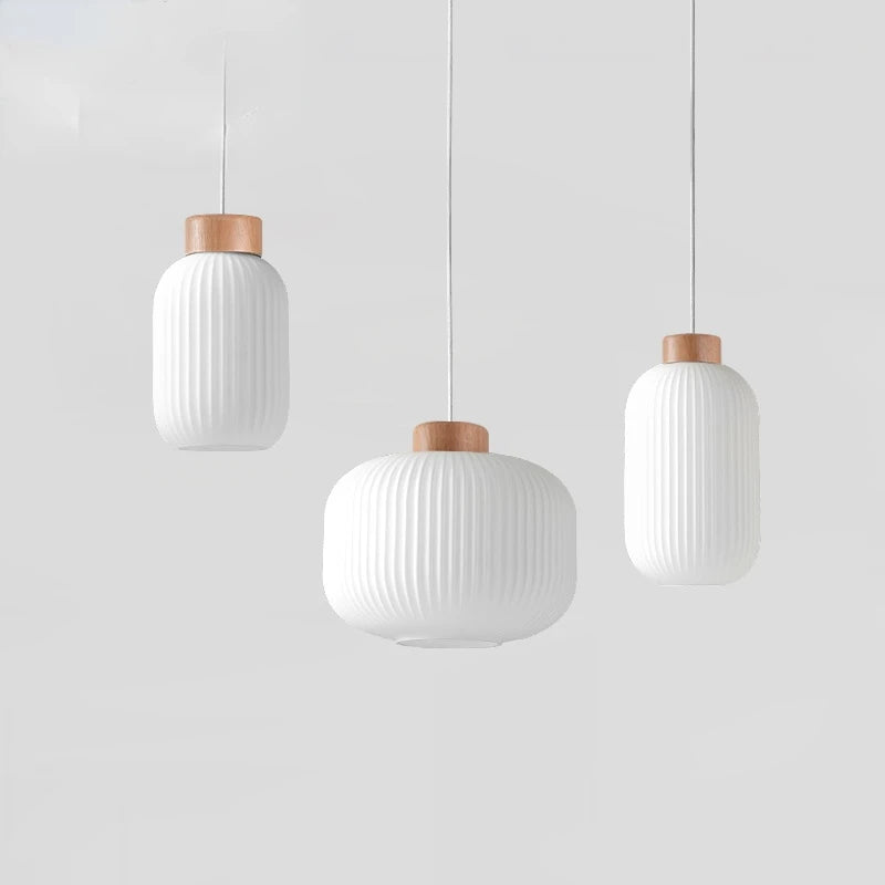 lampe led suspendue design nordique makaron pour décoration intérieure