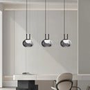 Suspension en verre gris fumé