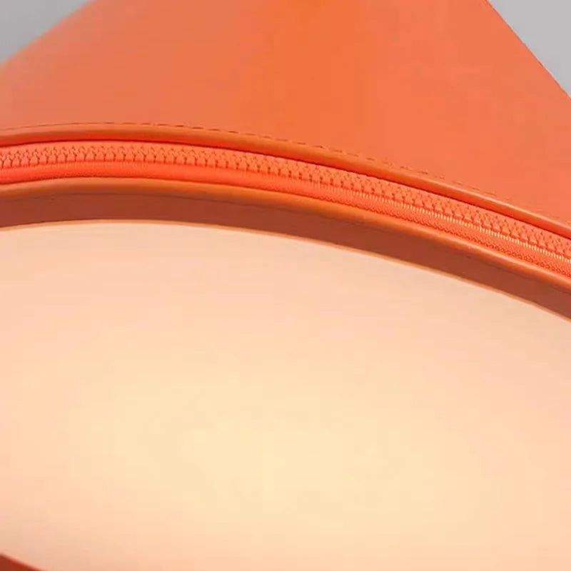 suspension LED en cuir artificiel luminaire décoratif - vue 6 sur 15