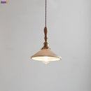 suspension led cuivre bois décor simple moderne intérieur