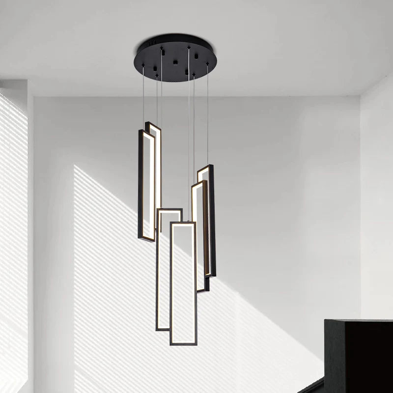 lustre moderne à led pour décoration créative en duplex - vue 4 sur 9