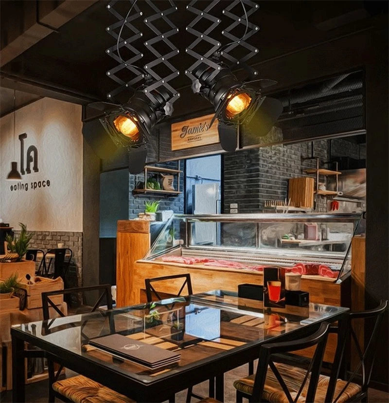 suspension vintage style industriel pour café et restaurant - vue 6 sur 6