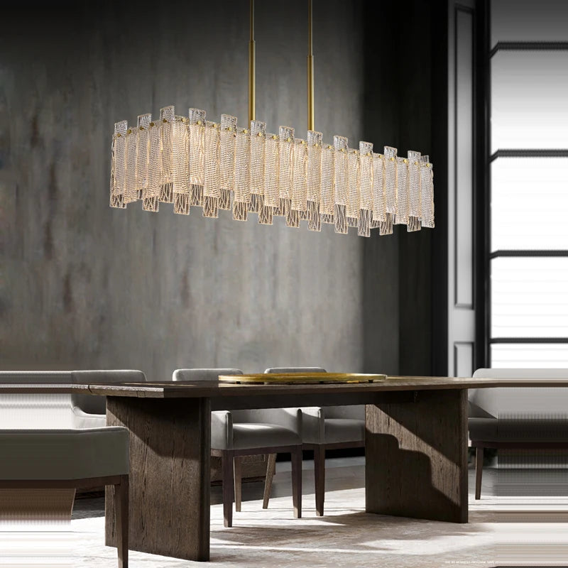 plafonnier design rond à couches en cuivre doré - vue 7 sur 22