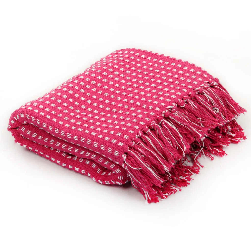 Plaid coton chevrons doux confortable pour salon chambre - vue 9 sur 17