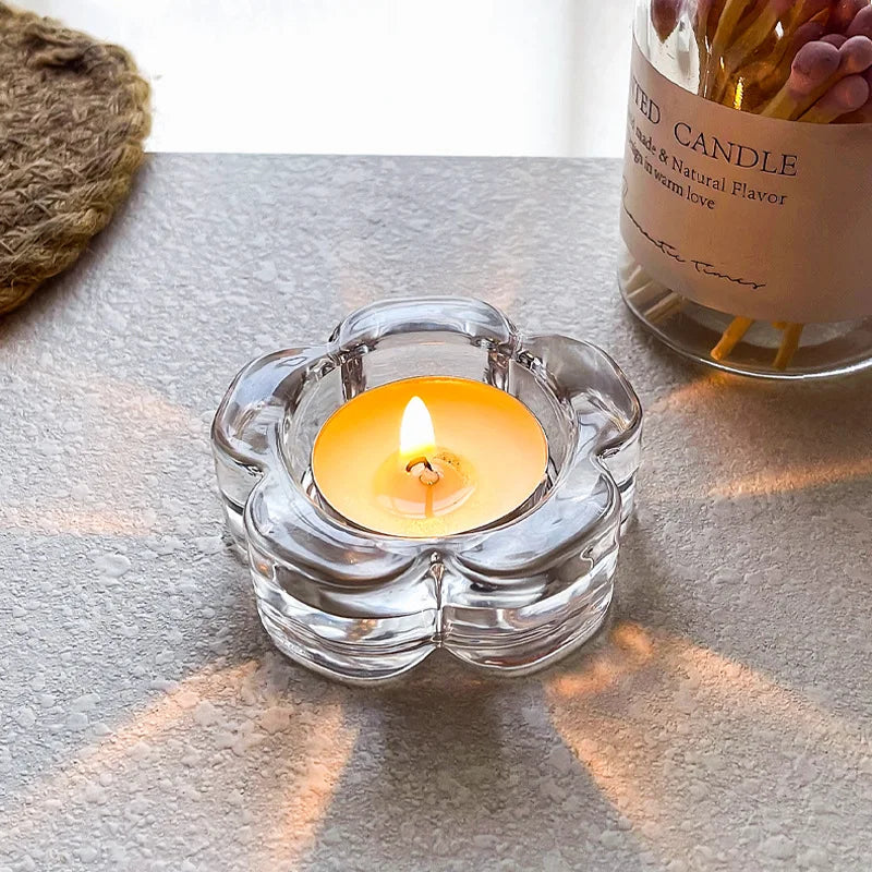 bougeoir en verre créatif pour bougie chauffe-plat décoration élégante - vue 6 sur 11