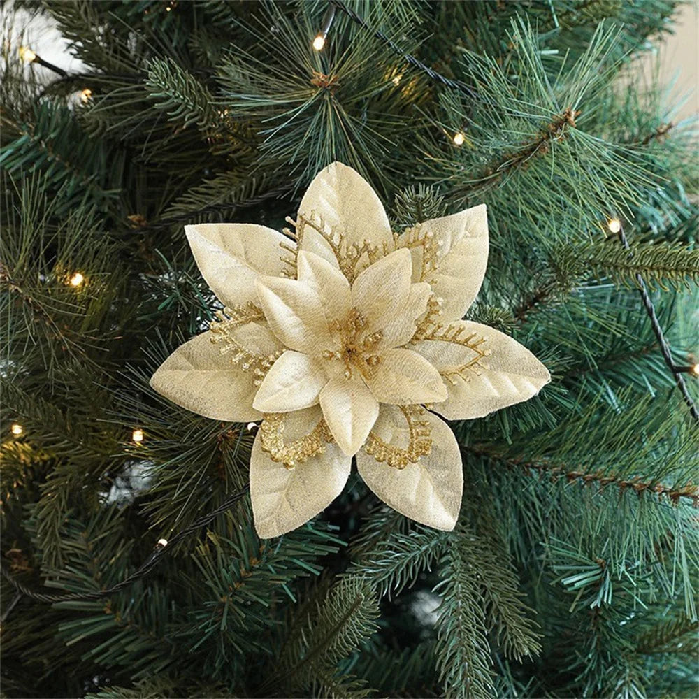 décorations de noël fleurs artificielles pour la maison 2025 - vue 5 sur 9