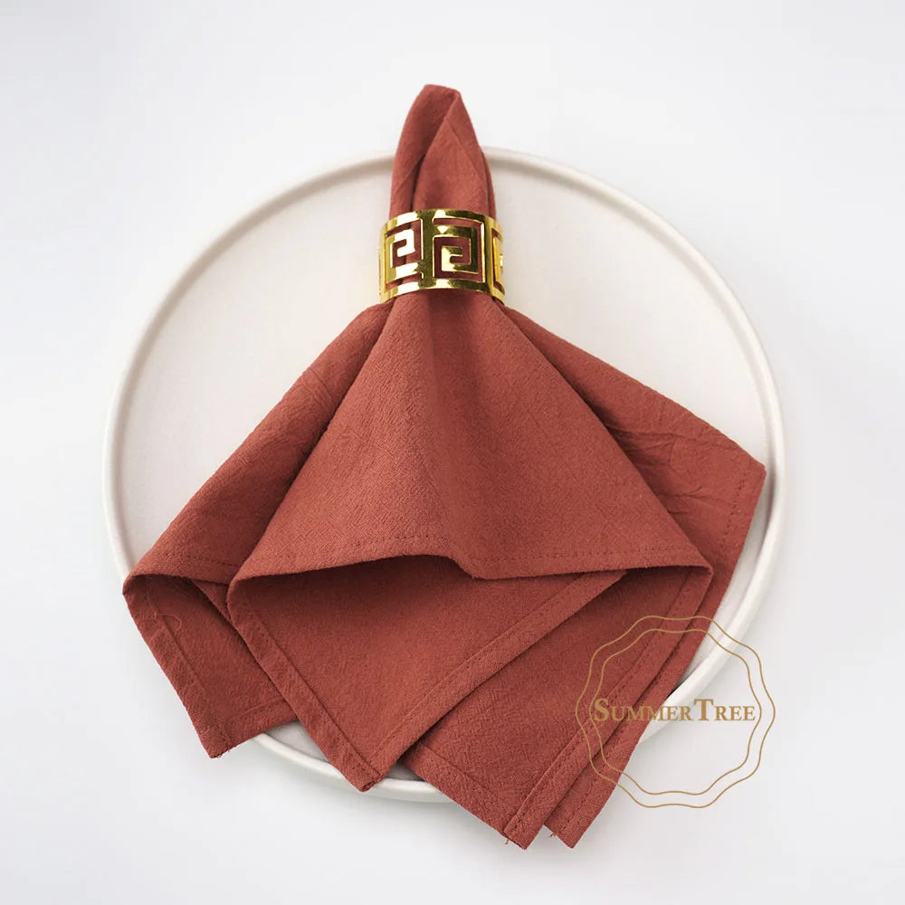 Serviette de table coton lavable réutilisable lot 24