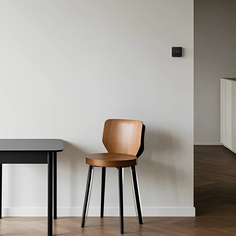 Variateur en acier noir mat et doré bords arrondis