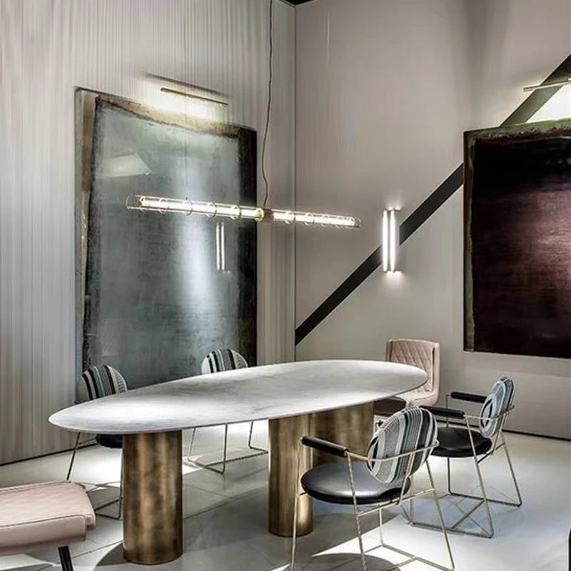 suspension moderne en verre pour bar restaurant café et bureau minimaliste - vue 4 sur 7