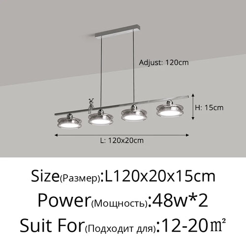 suspension minimaliste italienne pour éclairage intérieur moderne