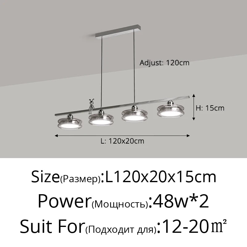 suspension minimaliste italienne pour éclairage intérieur moderne - vue 13 sur 14