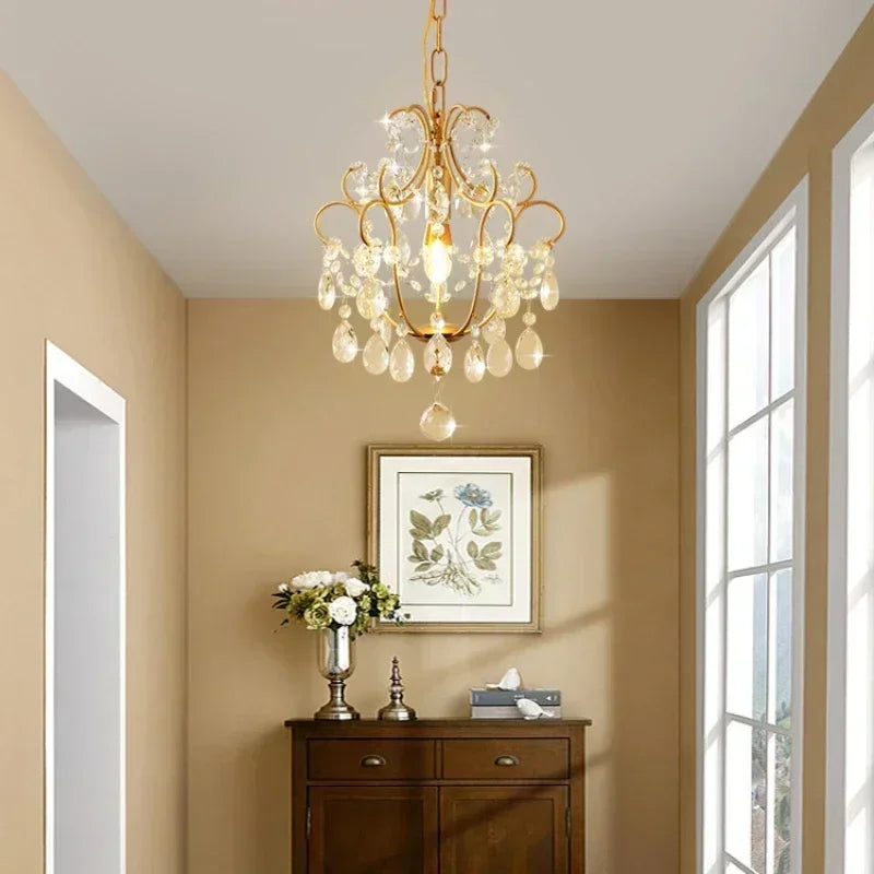 lustre led rétro en cristal pour décoration intérieure élégante - vue 3 sur 8