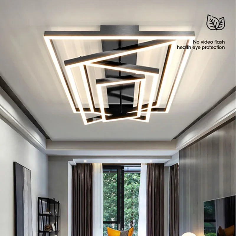 Plafonnier moderne à LEDs Style industriel pour salon salle à manger chambre décoration de la maison - vue 5 sur 12