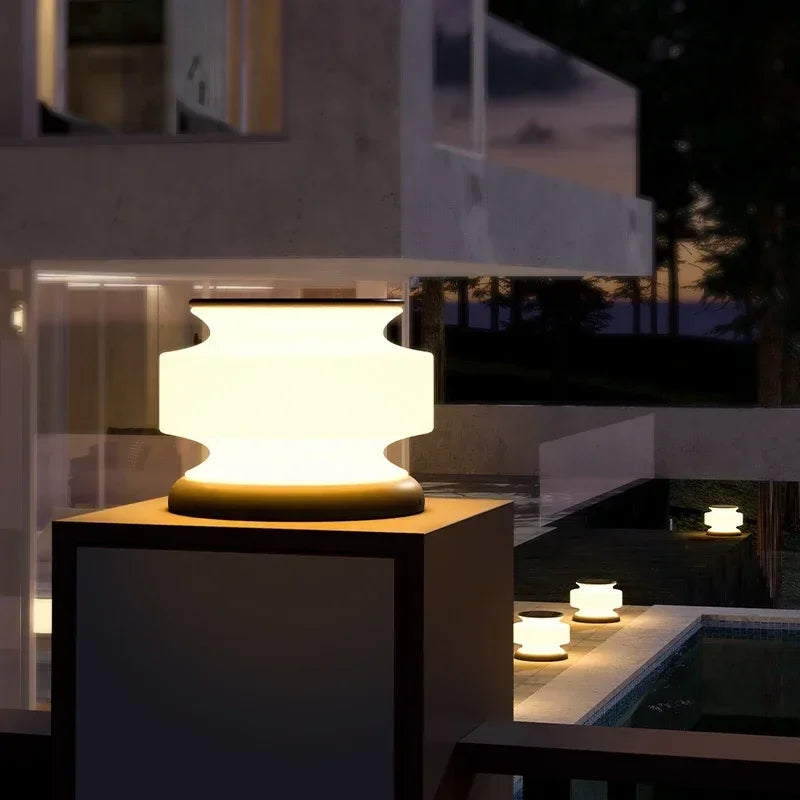 lampe solaire étanche pour éclairage extérieur moderne jardin et paysage - vue 6 sur 8