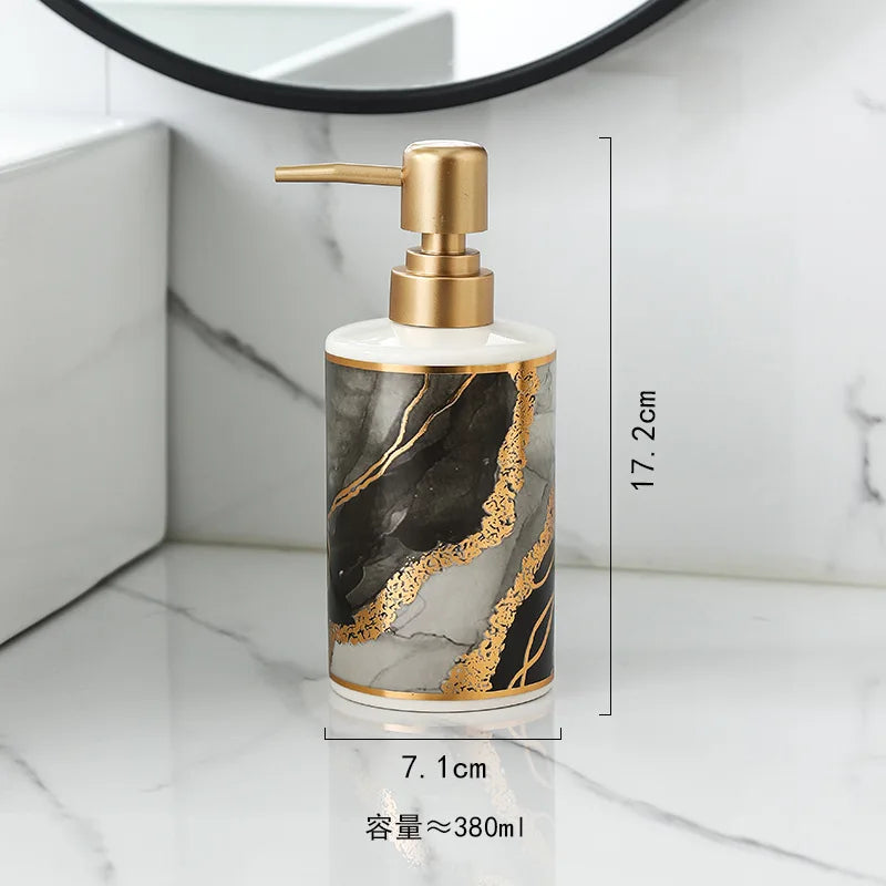 distributeur de savon doré créatif pour salle de bain - vue 11 sur 12