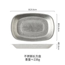 Assiettes plates inox style nordique vintage pour barbecue