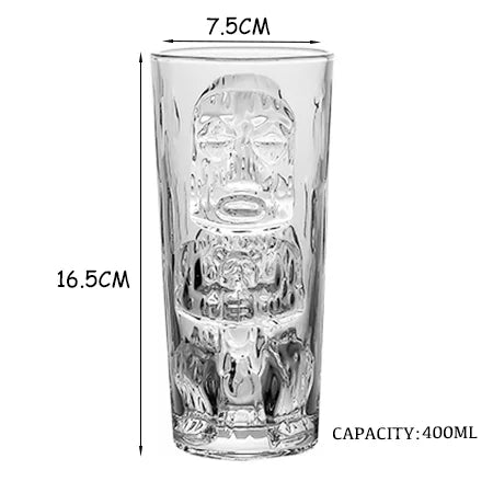 Mug tiki verre transparent style bar cocktail