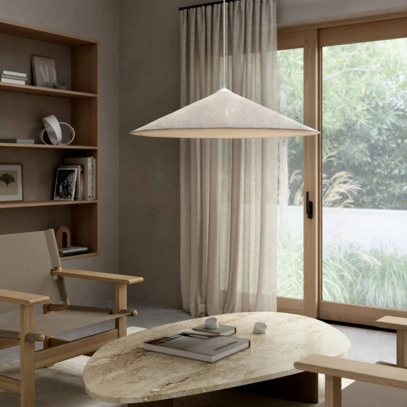 suspension en soie nordique moderne décor led luminaires suspendus en tissu