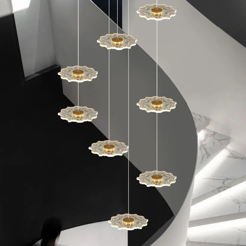 lustre moderne à led pour éclairage intérieur décoratif - vue 4 sur 26