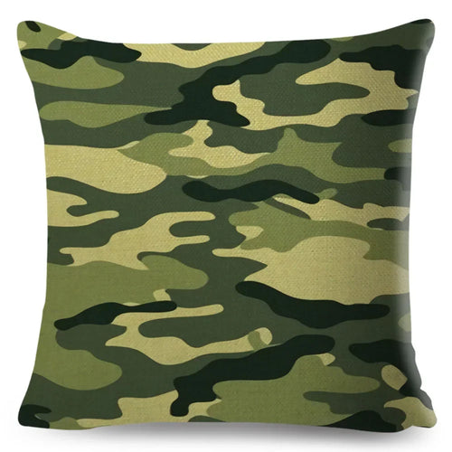 housses de coussin géométriques camouflage militaires décoratives