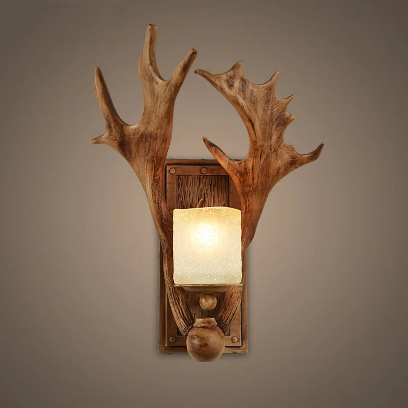 applique murale vintage en bois de cerf design artistique pour divers espaces - vue 5 sur 8