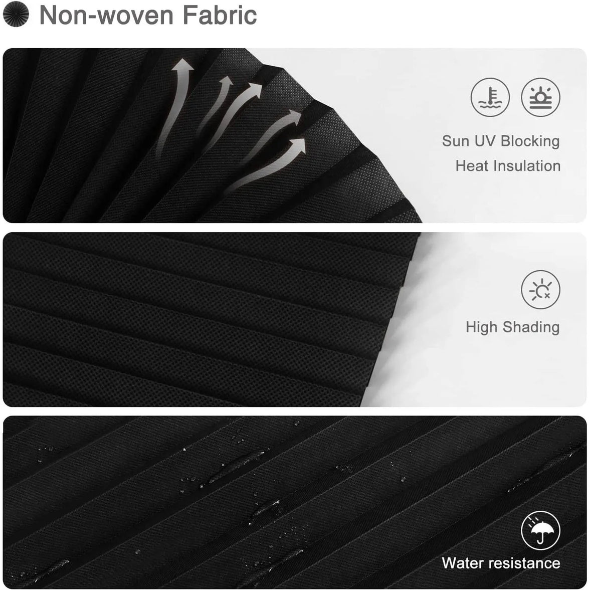 Store plissé occultant tissu pour fenêtre chambre cuisine
