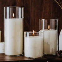bougeoirs en verre transparent en forme de tasse décoration festive pour la maison