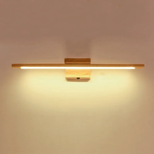 Applique murale led en bois massif avec interrupteur moderne