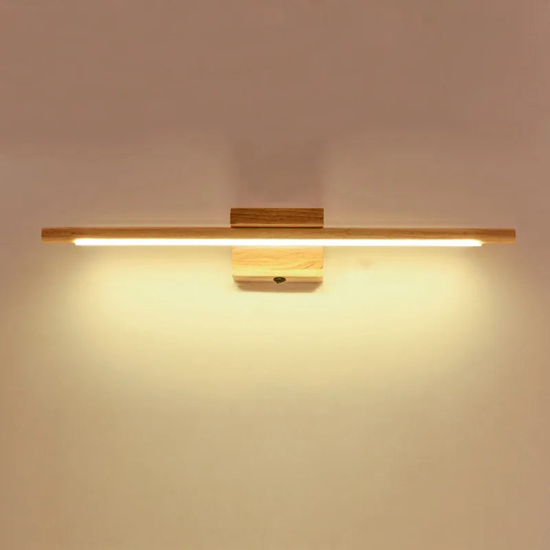 Applique murale led en bois massif avec interrupteur moderne - vue 3 sur 7
