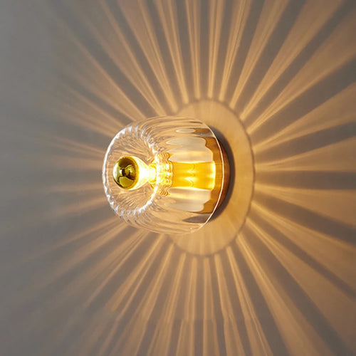 applique murale en verre à lumière chaude romantique pour éclairage intérieur