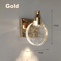 Applique murale LED nordique moderne en cristal