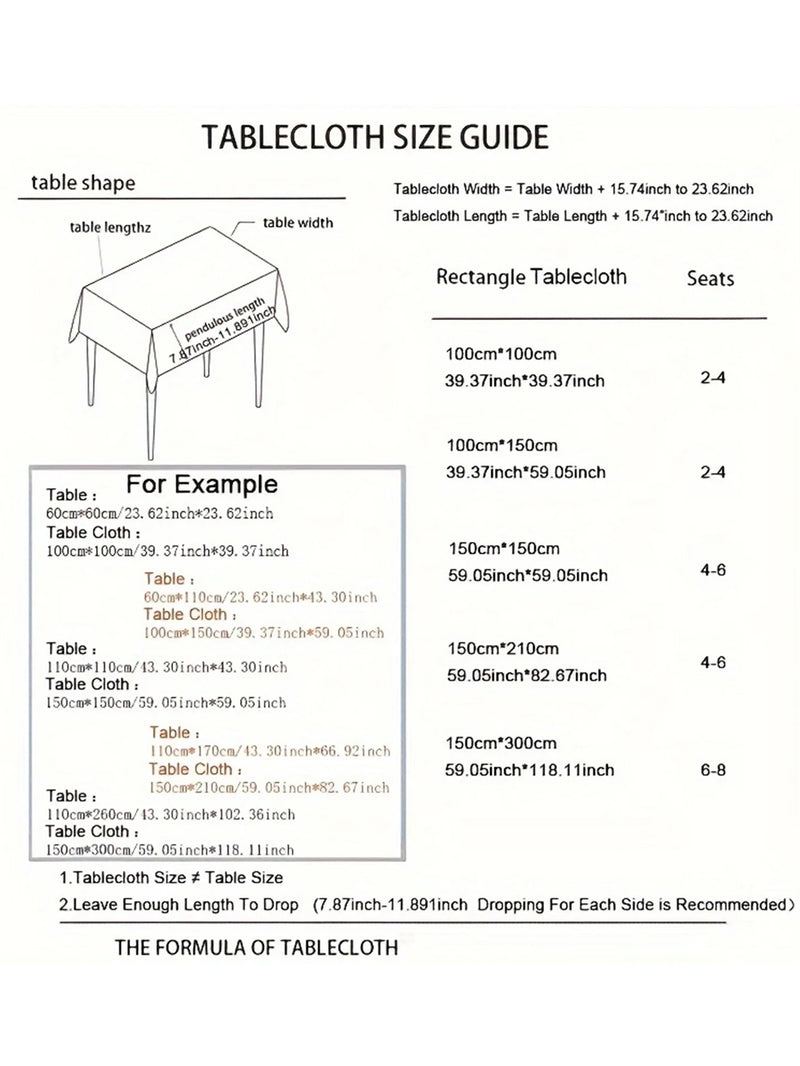 Nappe style campagne nordique tissu polyester pour table